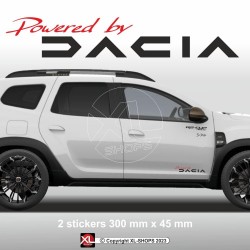 2 stickers Powered by DACIA