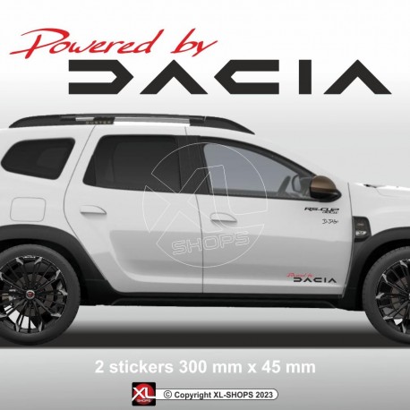 2  Aufkleber Powered by DACIA