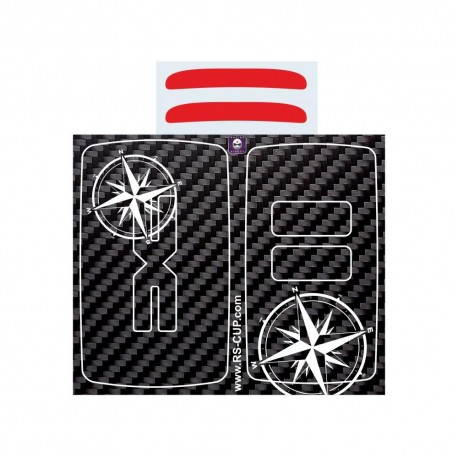 Sticker clé main libres DACIA EXTREME 2 boutons look carbone COMPASS