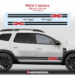 2 X Racing Seitenstreifen Aufbleber für Dacia Duster