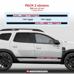 2 DUSTER RACING zweifarbig Seitenstreifen Aufbleber für Dacia Duster