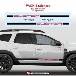 2 sticker DUSTER RACING bicolore pour Dacia Duster