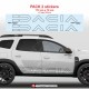 2 DACIA-Logo outline 2024 Seitenstreifen Aufbleber für Duster II