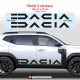 2 DACIA-Logo 2024 Seitenstreifen Aufbleber für Duster III