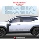 2 DACIA-Logo OUTLINE 2024 Seitenstreifen Aufbleber für Duster III
