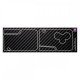 Carbon Look sticker 3 buttons Key for Clio 3 Megane 2 Scenic 2