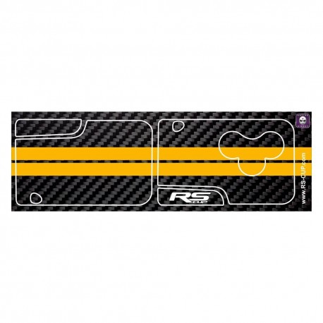 Aufkleber für 3 Tasten Schlüssel RENAULT SPORT Carbon-Look ohne Logo