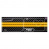 Yellow and Carbon Look sticker 3 buttons Key for Clio 3 Megane 2 Scenic 2