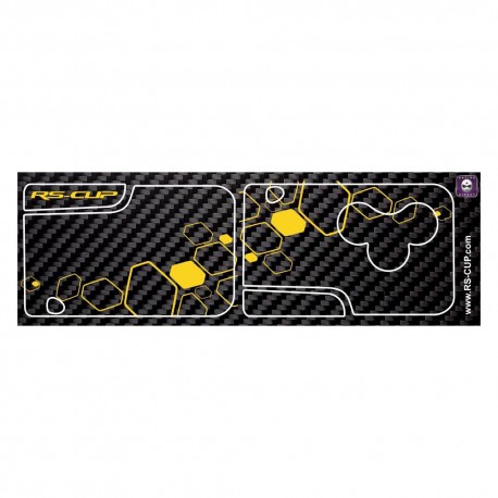 Aufkleber für 3 Tasten Schlüssel RENAULT SPORT Carbon-Look ohne Logo