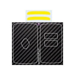 Sticker for 4 buttons Key RENAULT SPORT CARBON look and grey RS-CUP logo