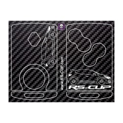Sticker for 4 buttons Key CLIO 4 RS RENAULT SPORT CARBON look