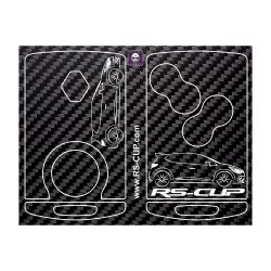 Sticker Clé 4 boutons RENAULT SPORT CLIO 4 RS CARBONE