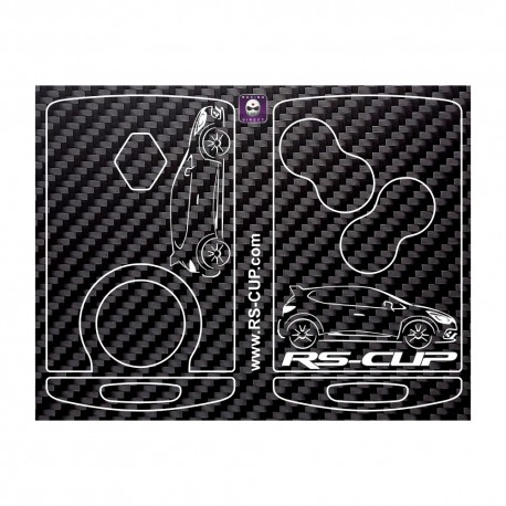 Sticker Clé 4 boutons RENAULT SPORT CLIO 4 RS CARBONE