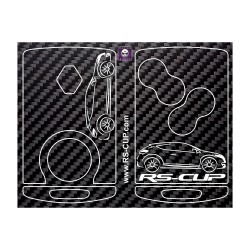 Sticker Clé 4 boutons RENAULT SPORT MEGANE 3 RS CARBONE