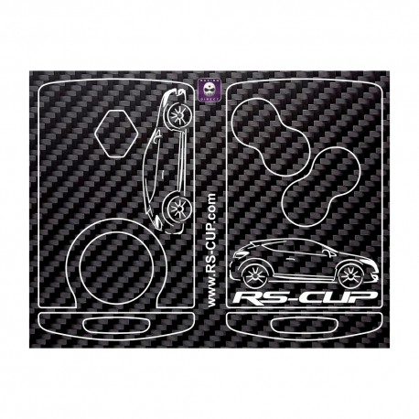 Sticker Clé 4 boutons RENAULT SPORT MEGANE 3 RS CARBONE