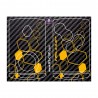 Carbon Look sticker 4 buttons Key for Clio 4 Megane 3 Scenic 3 Captur yellow diamond