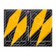 Sticker for 4 buttons Key RENAULT SPORT CARBON look and yellow stripes