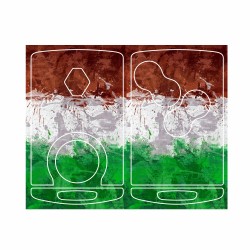 Sticker for 4 buttons Key RENAULT SPORT ITALIA TRICOLOUR