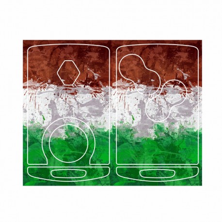 Sticker for 4 buttons Key RENAULT SPORT ITALIA TRICOLOUR
