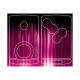 Sticker Clé 4 boutons RENAULT SPORT RS noir et rose