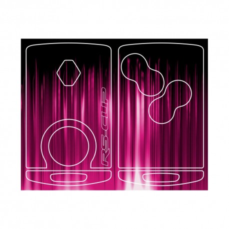Sticker Clé 4 boutons RENAULT SPORT RS noir et rose