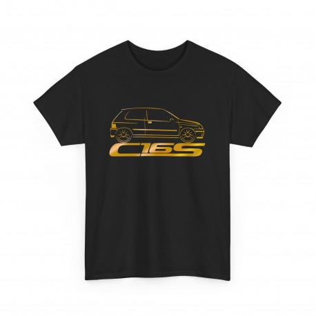 Männer T-Shirt RENAULT CLIO 16S SPORT schwarz und golden