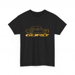 Men Tshirt RENAULT 8 GORDINI R8 Black and golden