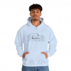 R5 TURBO silhouette Men Hoodie with RENAULT 5 TURBO