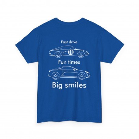FAST DRIVE FUN TIMES BIG SMILES Männer T-Shirt mit Alpine a110