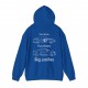 FAST DRIVE FUN TIMES BIG SMILES Männer Hoodie mit ALPINE A110