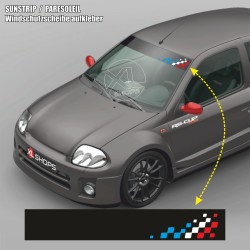 Windschutzscheibe aufkleber DREIFARBIG für RENAULT