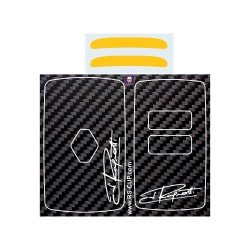 Sticker for 4 buttons Key RENAULT SPORT CARBON look and grey RS-CUP logo