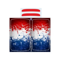 Sticker for 4 buttons Key RENAULT SPORT CARBON look and grey RS-CUP logo