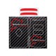 Sticker for 4 buttons Key RENAULT SPORT CARBON look and grey RS-CUP logo