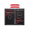 2 buttons Key sticker for Clio 5 Megane 4 Scenic 4 Captur 2 carbon look NURBURGRING
