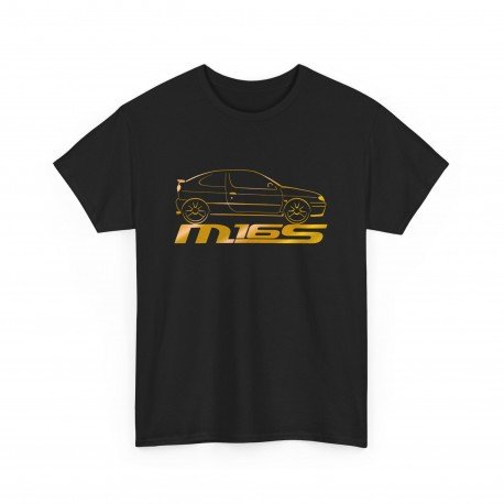 MEGANE 16s silhouette Men Tshirt black and gold M16S