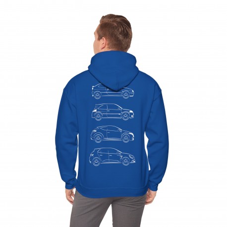 FAST DRIVE FUN TIMES BIG SMILES Men Hoodie with RENAULT MEGANE