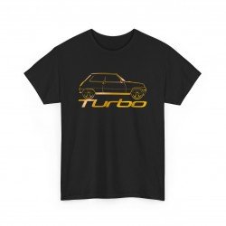 R5 ALPINE TURBO silhouette Männer T-Shirt Schwarz und golden metal