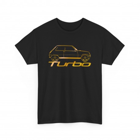 R5 ALPINE TURBO silhouette Männer T-Shirt Schwarz und golden metal
