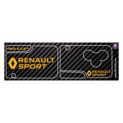 Aufkleber für 3 Tasten Schlüssel RENAULT SPORT gelb-logo und Carbon-Look