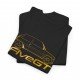 SUPER 5 GT TURBO silhouette Männer T-Shirt Schwarz und golden metal