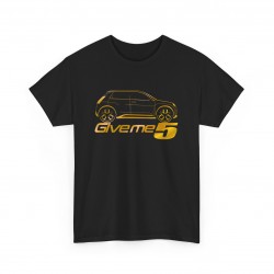 Give me 5 Men Tshirt with R5 E-Tech silhouette black and gold