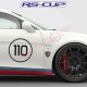 2 Carbon-look Aufkleber mit Alpine logo