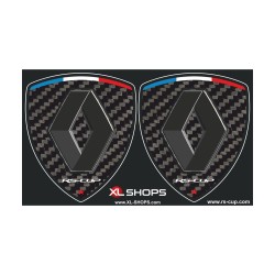 2 sticker decals RENAULT SPORT carbon look