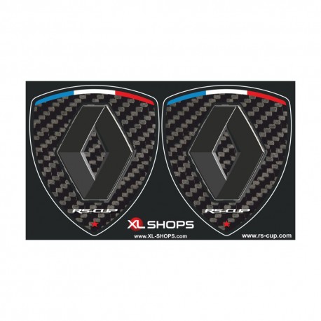 2 Aufkleber RENAULT SPORT carbon look