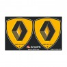 Sticker RENAULT SPORT fond jaune RS et logo noir
