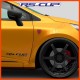 2 sticker decals RENAULT SPORT carbon look red and black