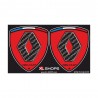 2 Aufkleber RENAULT SPORT carbon look rot-schwarz