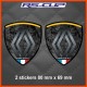 2 Forged-Carbon-look Aufkleber mit RENAULT logo