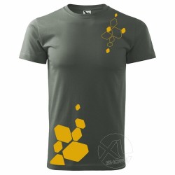 AKTION Männer T-Shirt grau-gelb